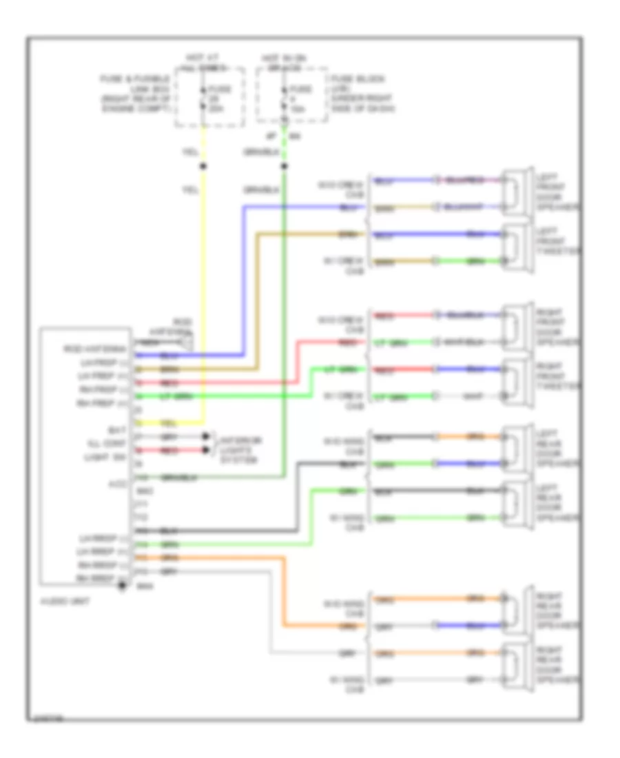 Base Radio Wiring Diagram for Nissan Frontier LE 2005