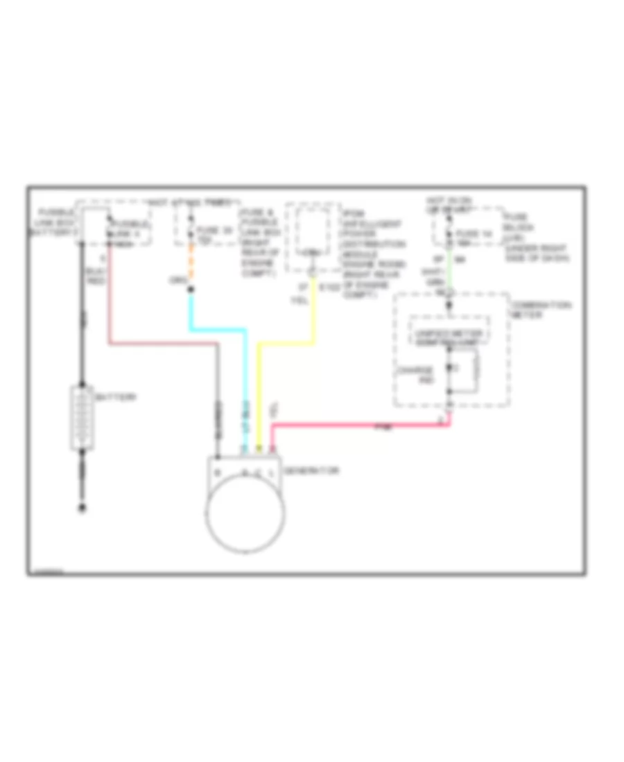 Charging Wiring Diagram for Nissan Frontier LE 2005