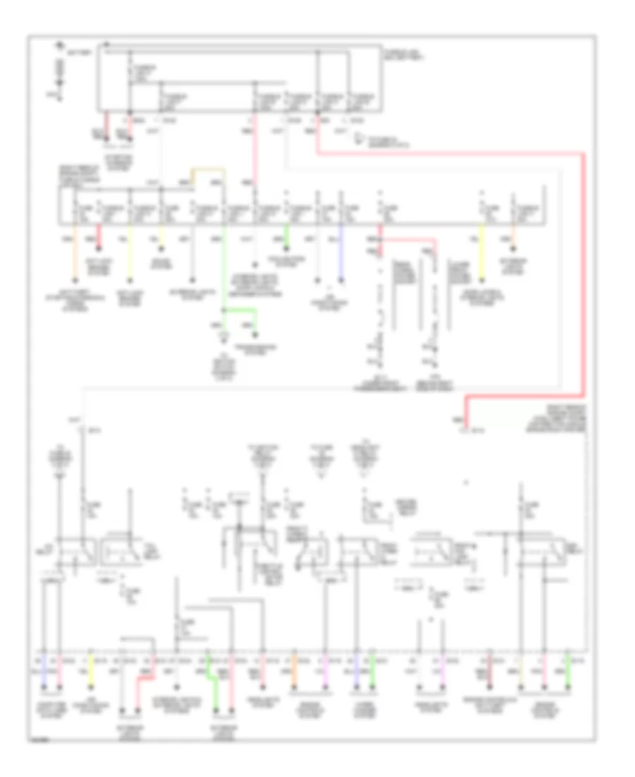 Power Distribution Wiring Diagram 1 of 2 for Nissan Xterra Off Road 2007