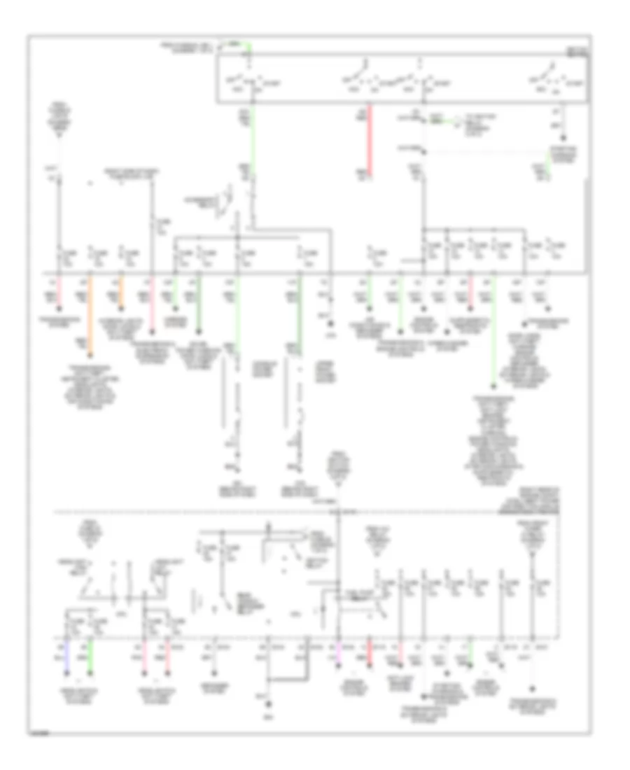 Power Distribution Wiring Diagram 2 of 2 for Nissan Xterra Off Road 2007