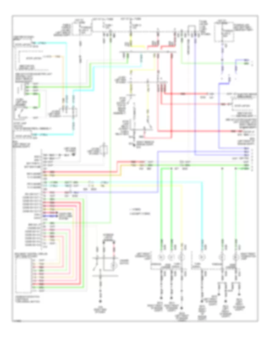 Exterior Lamps Wiring Diagram (1 of 3) for Nissan Pathfinder SV Hybrid 2014