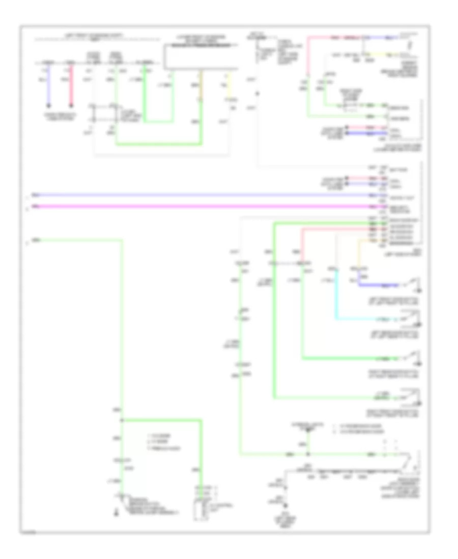 Instrument Cluster Wiring Diagram 2 of 2 for Nissan Pathfinder SV Hybrid 2014