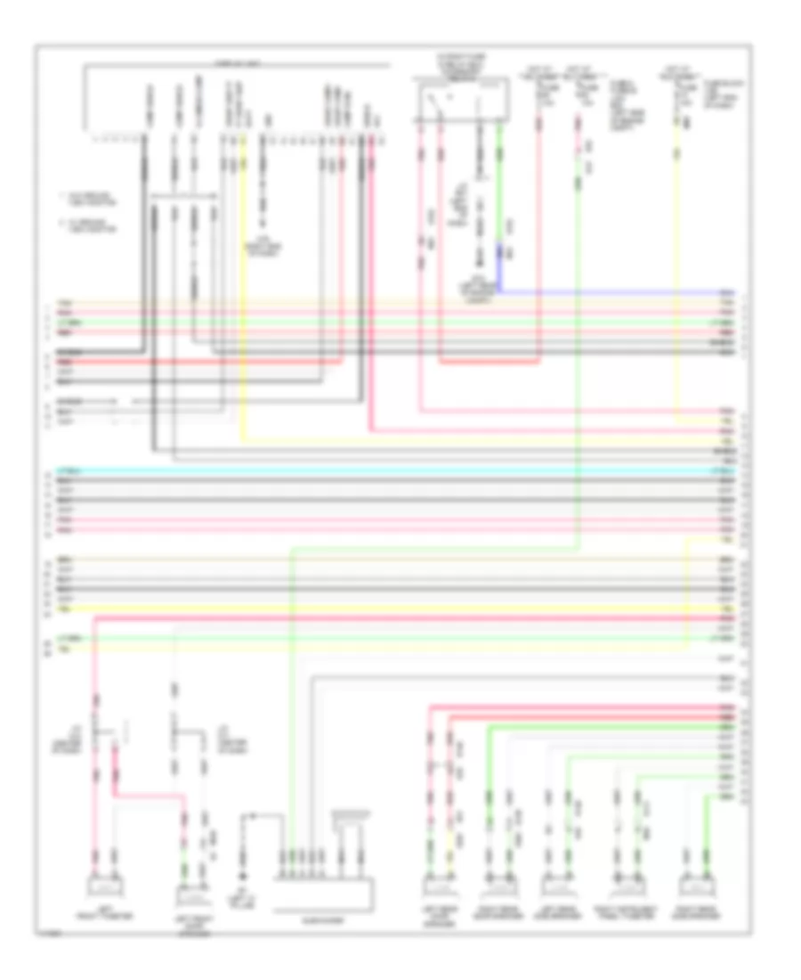 Navigation Wiring Diagram, Except Hybrid (2 of 7) for Nissan Pathfinder SV Hybrid 2014