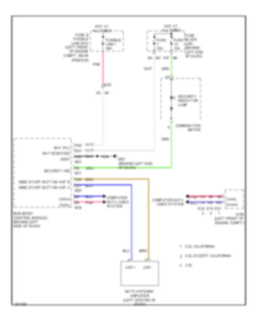 Immobilizer Wiring Diagram for Nissan Altima SL 2013