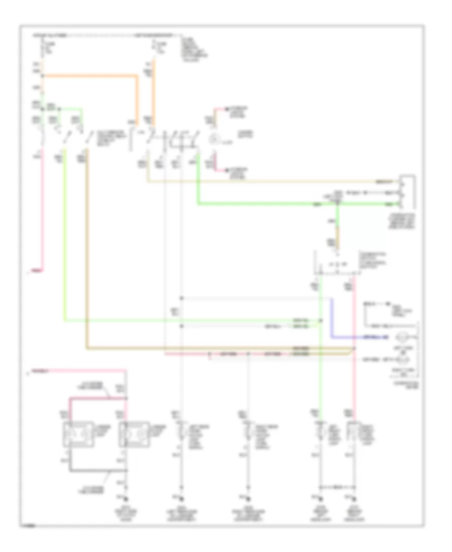 Exterior Lamps Wiring Diagram 2 of 2 for Nissan Pathfinder XE 2001