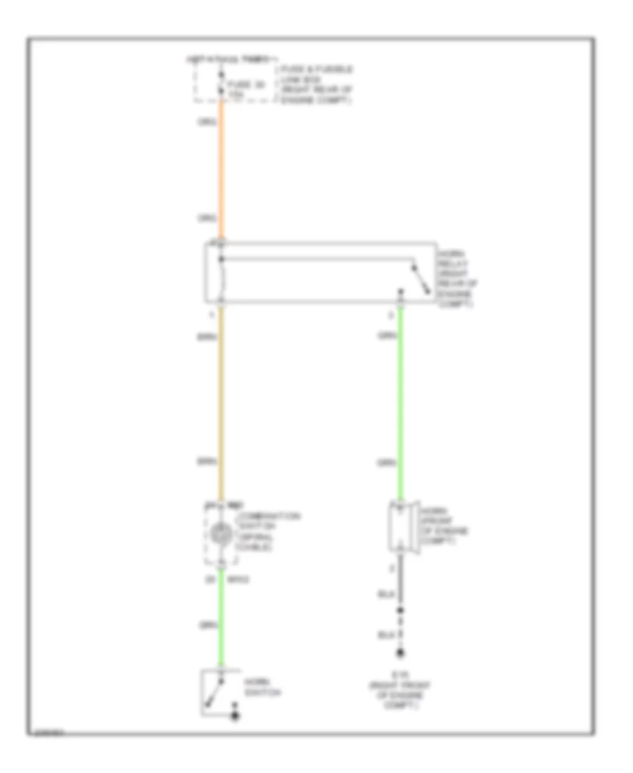 Horn Wiring Diagram for Nissan Frontier Nismo 2005