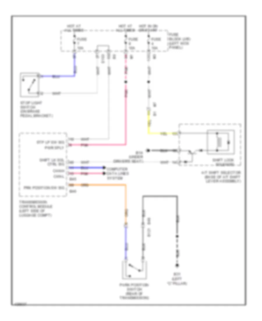 Shift Interlock Wiring Diagram for Nissan GT R Track Edition 2014