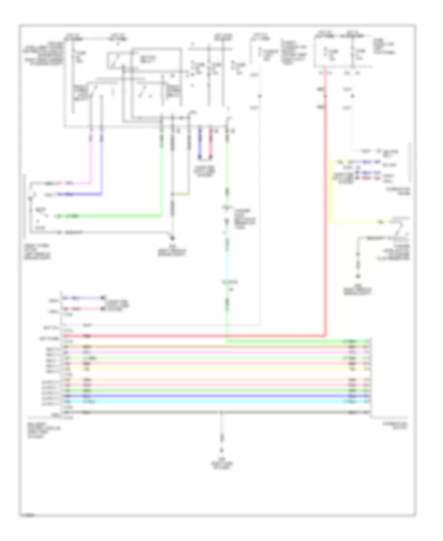Электросхема стеклоочистителя, дворников и омывателя для Nissan GT-R Track Edition 2014