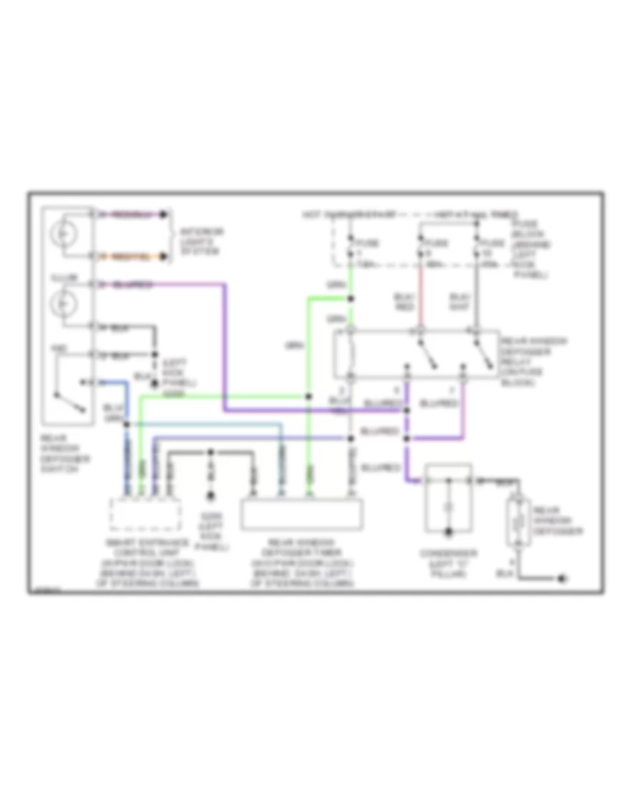 Defogger Wiring Diagram for Nissan 240SX 1997