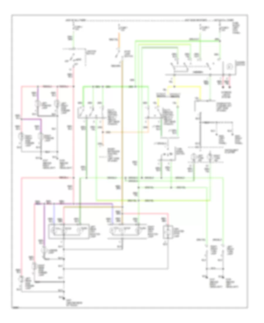 Exterior Lamps Wiring Diagram for Nissan 240SX 1997