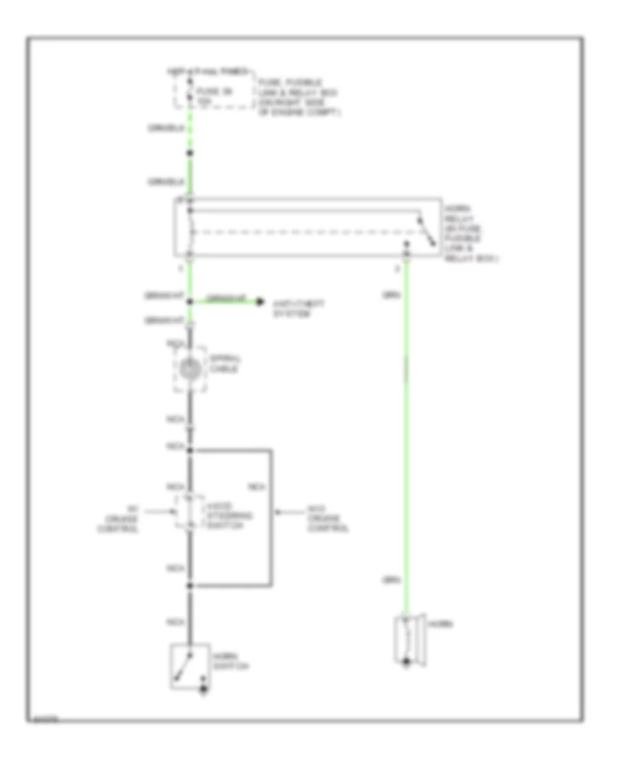 Horn Wiring Diagram for Nissan 240SX 1997