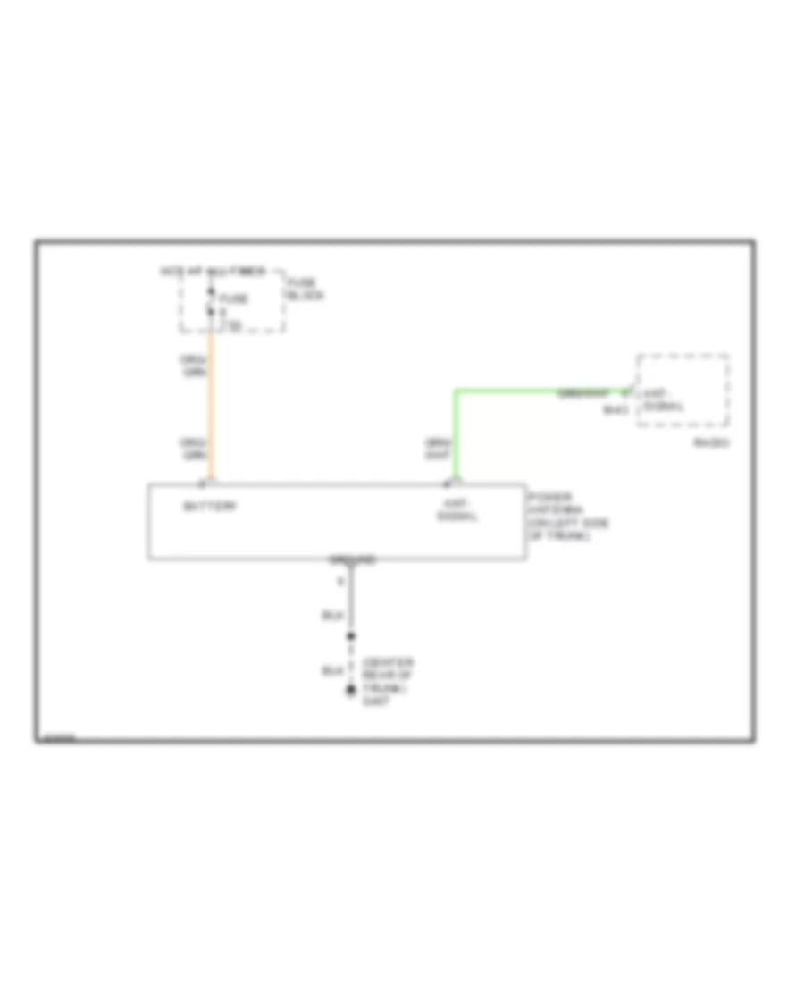 Power Antenna Wiring Diagram for Nissan 240SX 1997