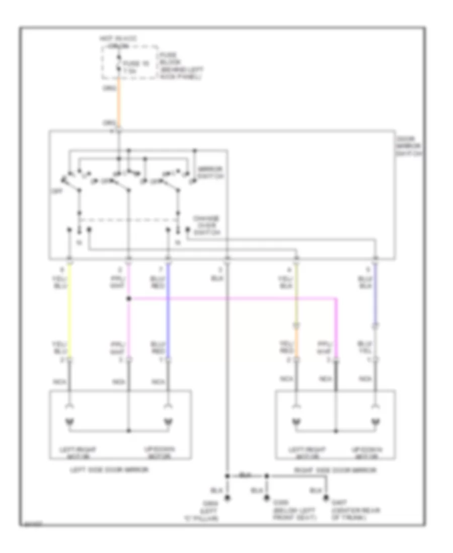 Power Mirror Wiring Diagram for Nissan 240SX 1997