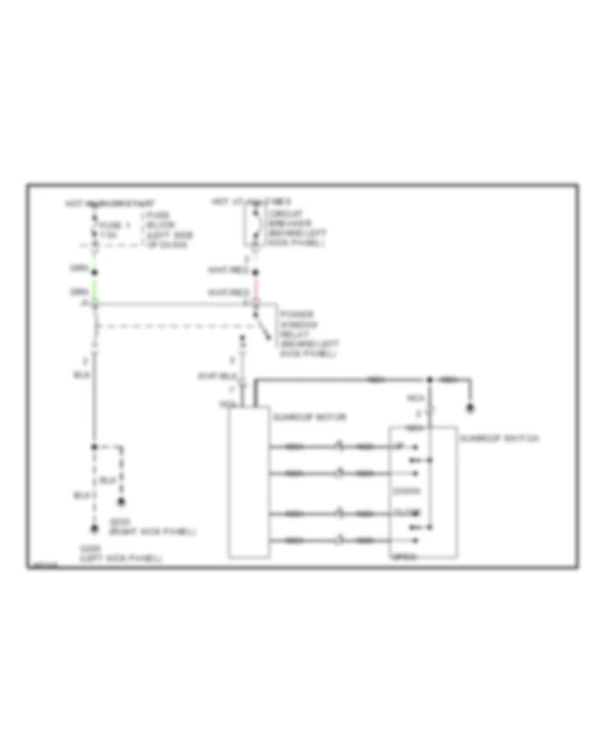 Power Top Sunroof Wiring Diagrams for Nissan 240SX 1997