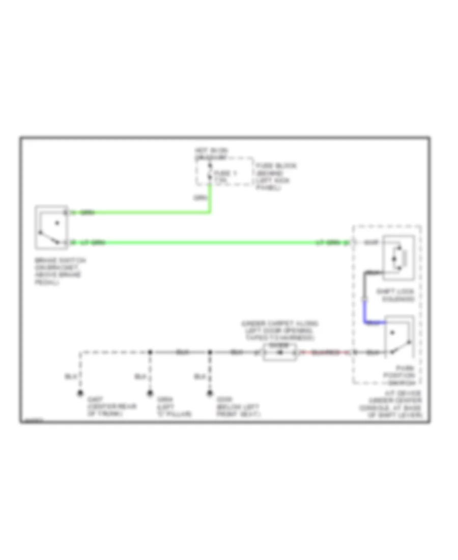 Shift Interlock Wiring Diagram for Nissan 240SX 1997