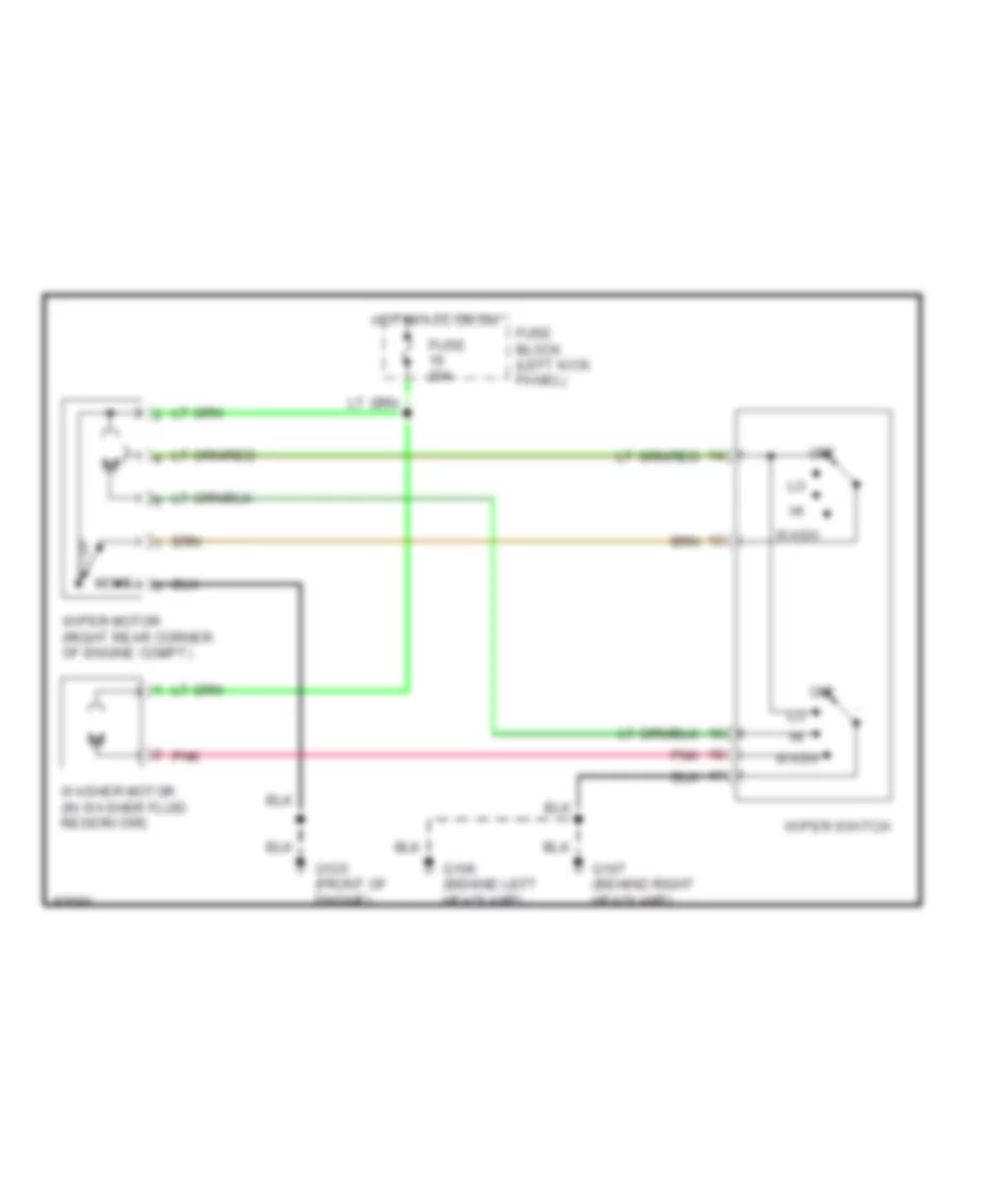 2 Speed Wiper Washer Wiring Diagram for Nissan 240SX 1997