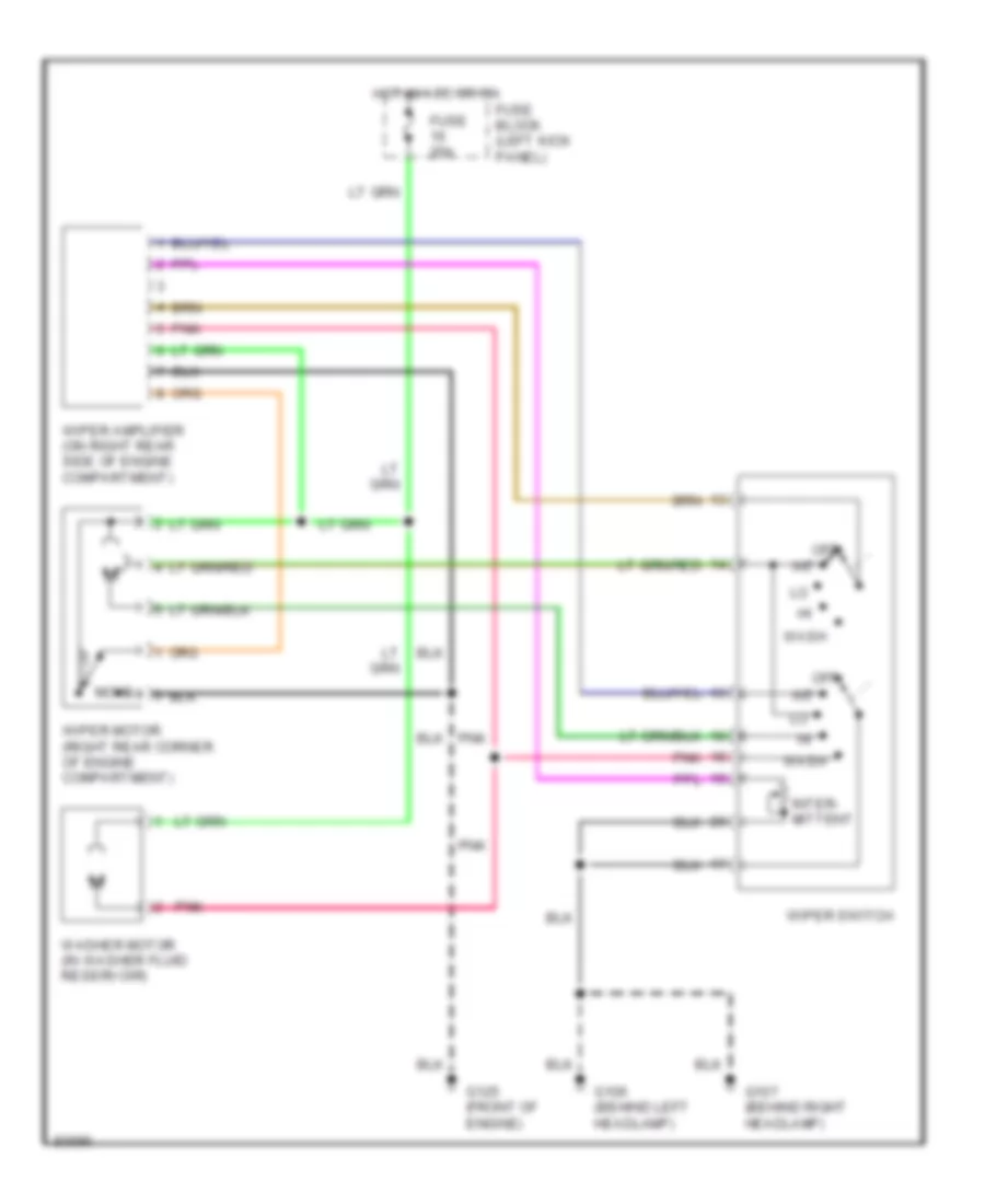 Intermittent Wiper Washer Wiring Diagram for Nissan 240SX 1997