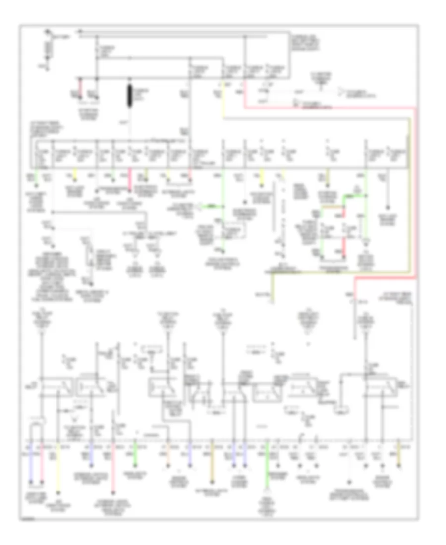 Power Distribution Wiring Diagram 1 of 2 for Nissan Armada Platinum 2010
