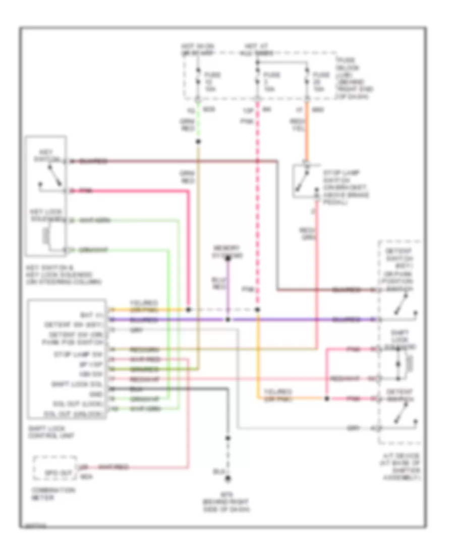 Shift Interlock Wiring Diagram without Intelligent Key for Nissan Armada Platinum 2010