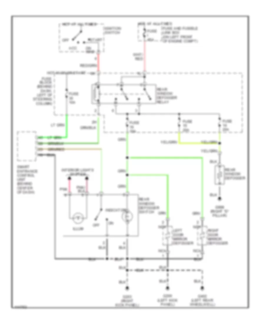 Defogger Wiring Diagram for Nissan Quest GLE 2001