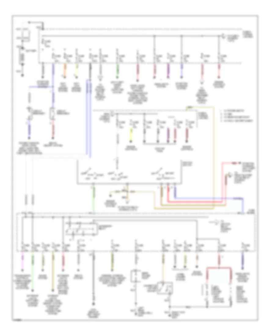 Power Distribution Wiring Diagram 1 of 2 for Nissan Quest GLE 2001