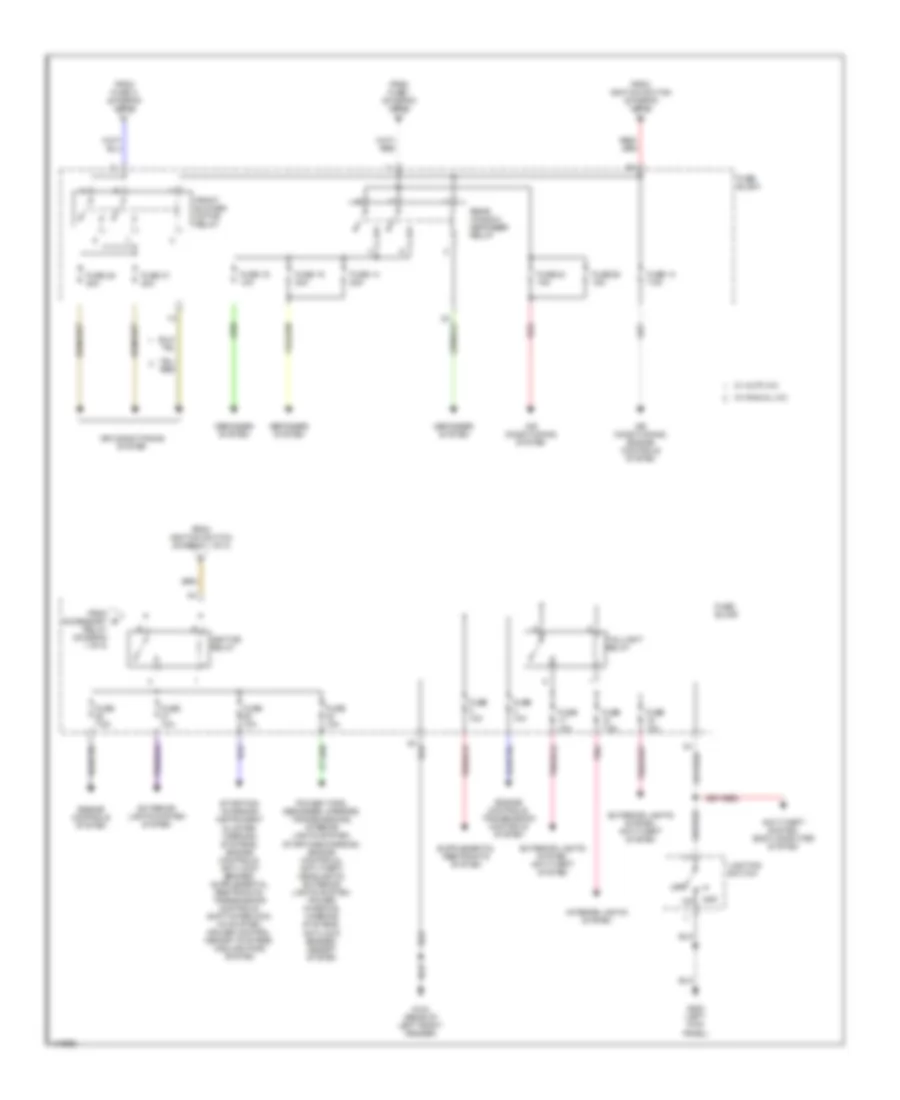 Power Distribution Wiring Diagram 2 of 2 for Nissan Quest GLE 2001