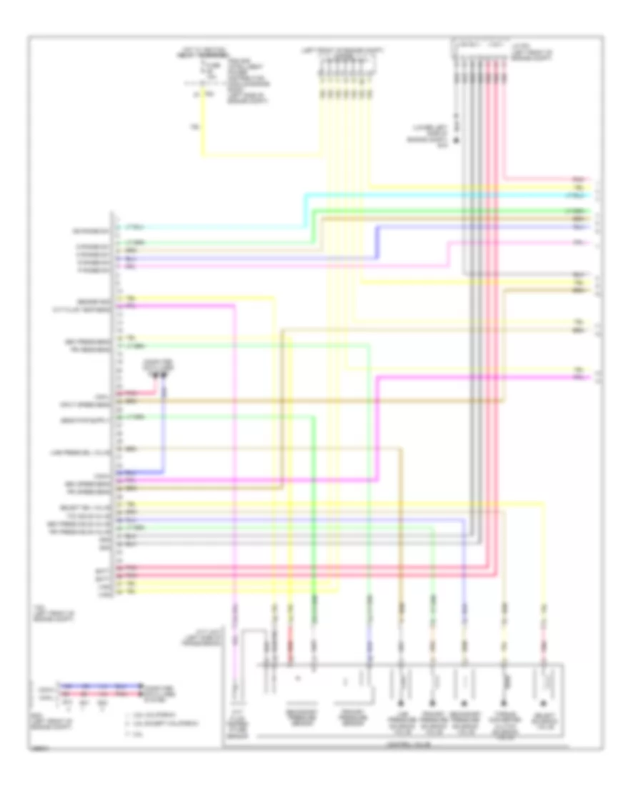 Transmission Wiring Diagram, Sedan (1 of 2) for Nissan Altima SV 2013