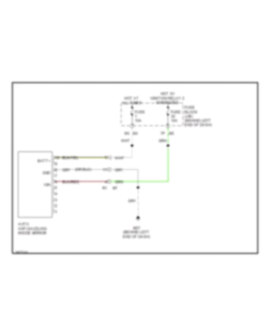 Auto Anti-dazzling Inside Mirror Wiring Diagram, Sedan with Homelink Universal Transceiver for Nissan Altima SV 2013