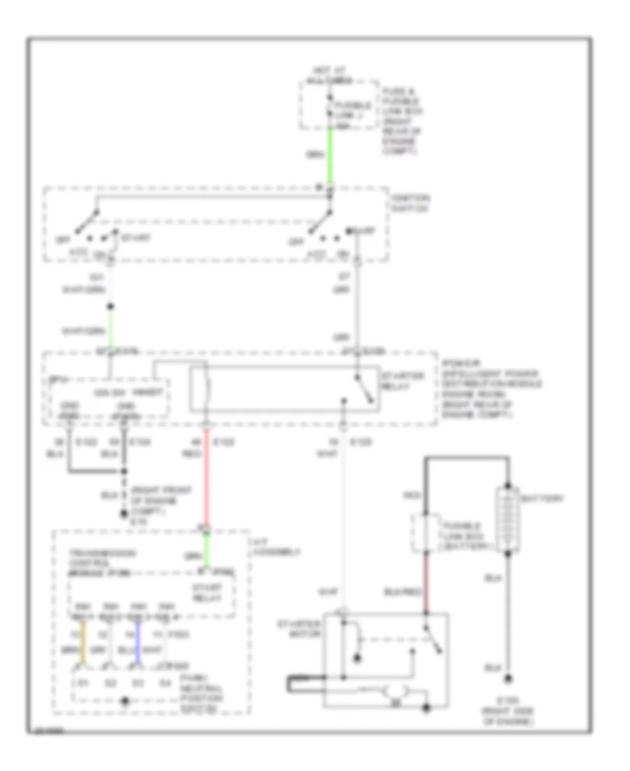 Starting Wiring Diagram A T for Nissan Xterra SE 2007