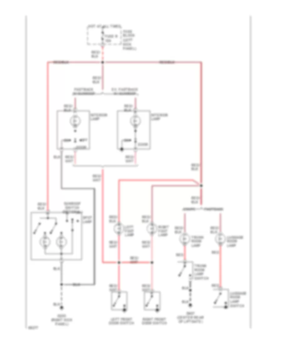 Courtesy Lamps Wiring Diagram for Nissan 240SX 1993
