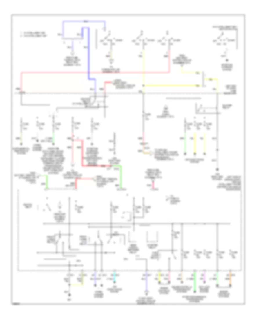 Power Distribution Wiring Diagram (2 of 3) for Nissan Juke Nismo 2014