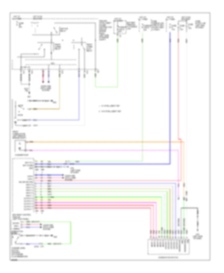 Электросхема передних стеклоочистителей дворников и омывателя лобового стекла для Nissan Juke Nismo 2014
