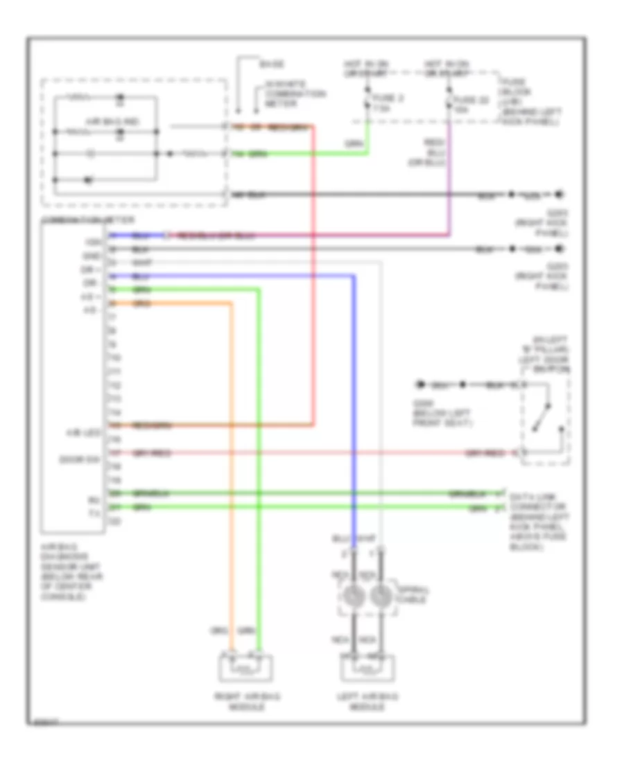 Supplemental Restraint Wiring Diagram for Nissan 240SX LE 1997