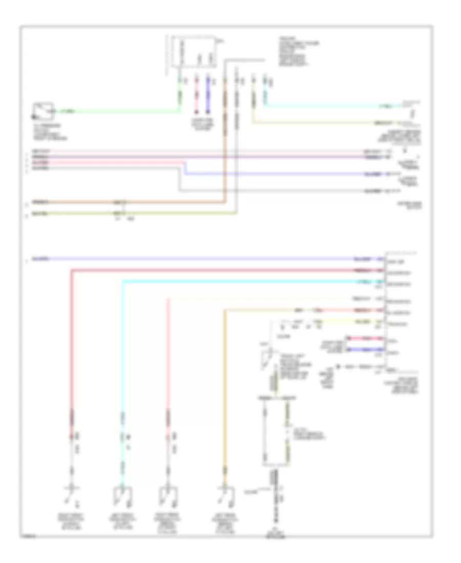 Instrument Cluster Wiring Diagram 2 of 2 for Nissan Altima SR 2012