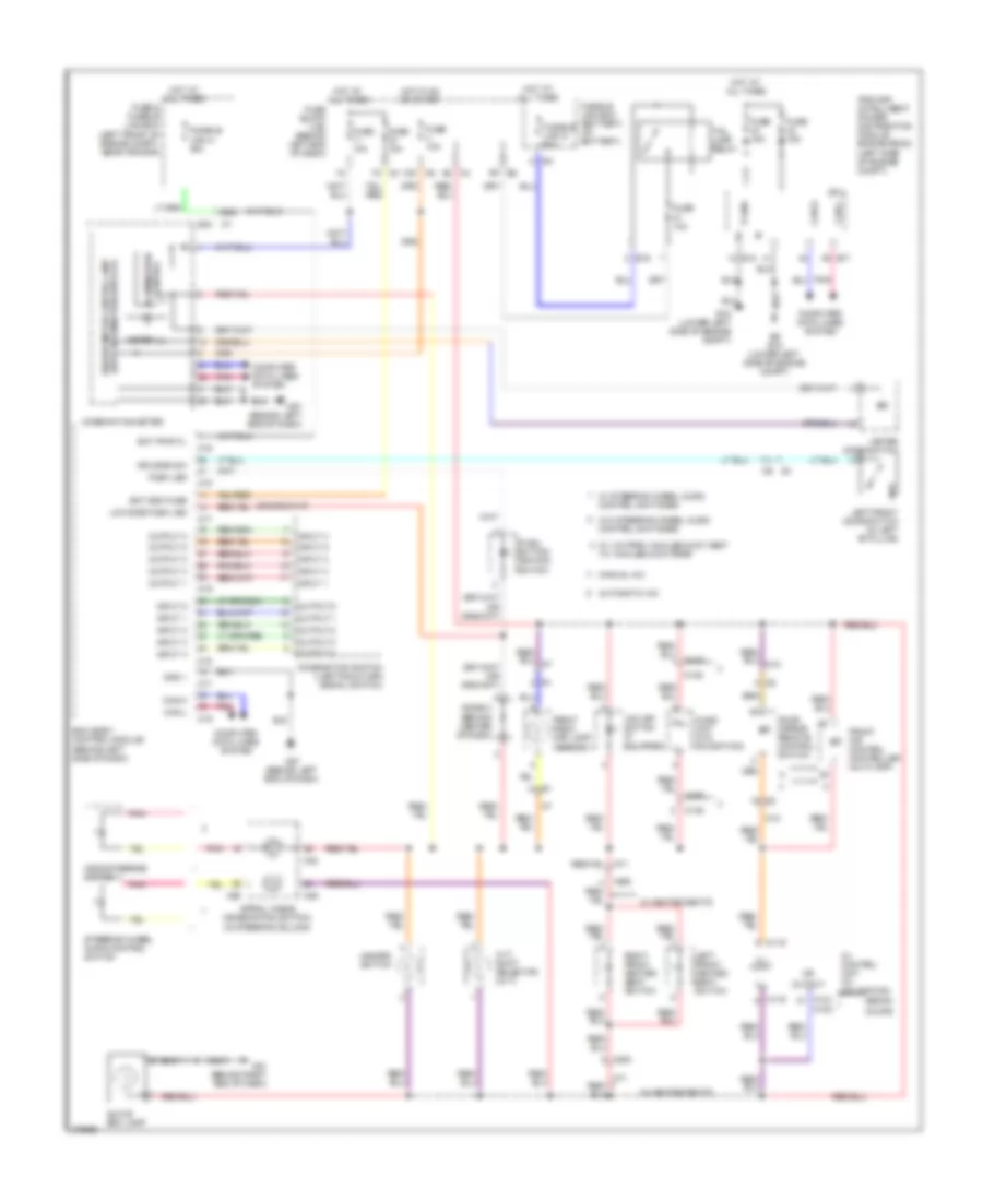 Instrument Illumination Wiring Diagram for Nissan Altima SR 2012