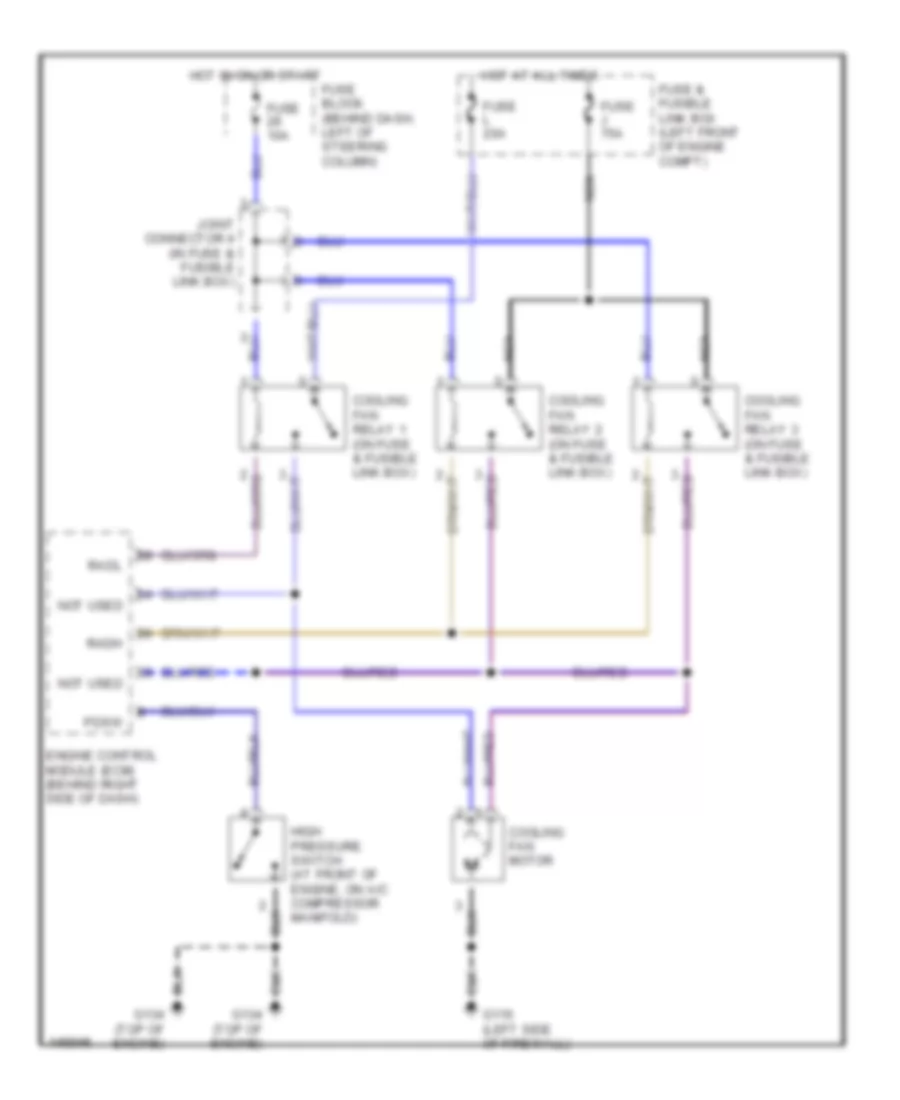Cooling Fan Wiring Diagram for Nissan Quest GXE 2001
