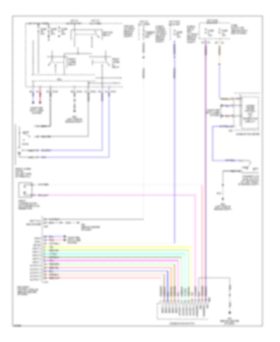 Электросхема передних стеклоочистителей дворников и омывателя лобового стекла для Nissan Armada SE 2010