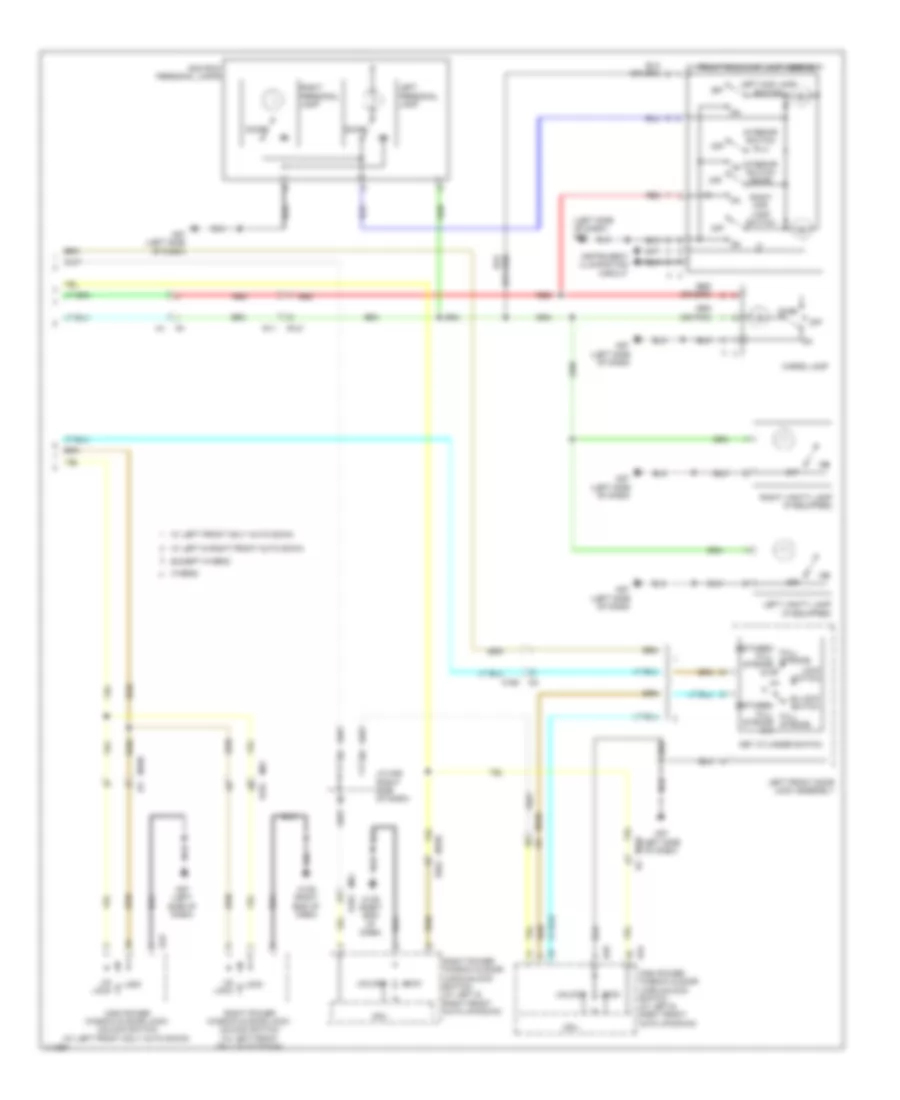 Courtesy Lamps Wiring Diagram 2 of 2 for Nissan Pathfinder SL Hybrid 2014