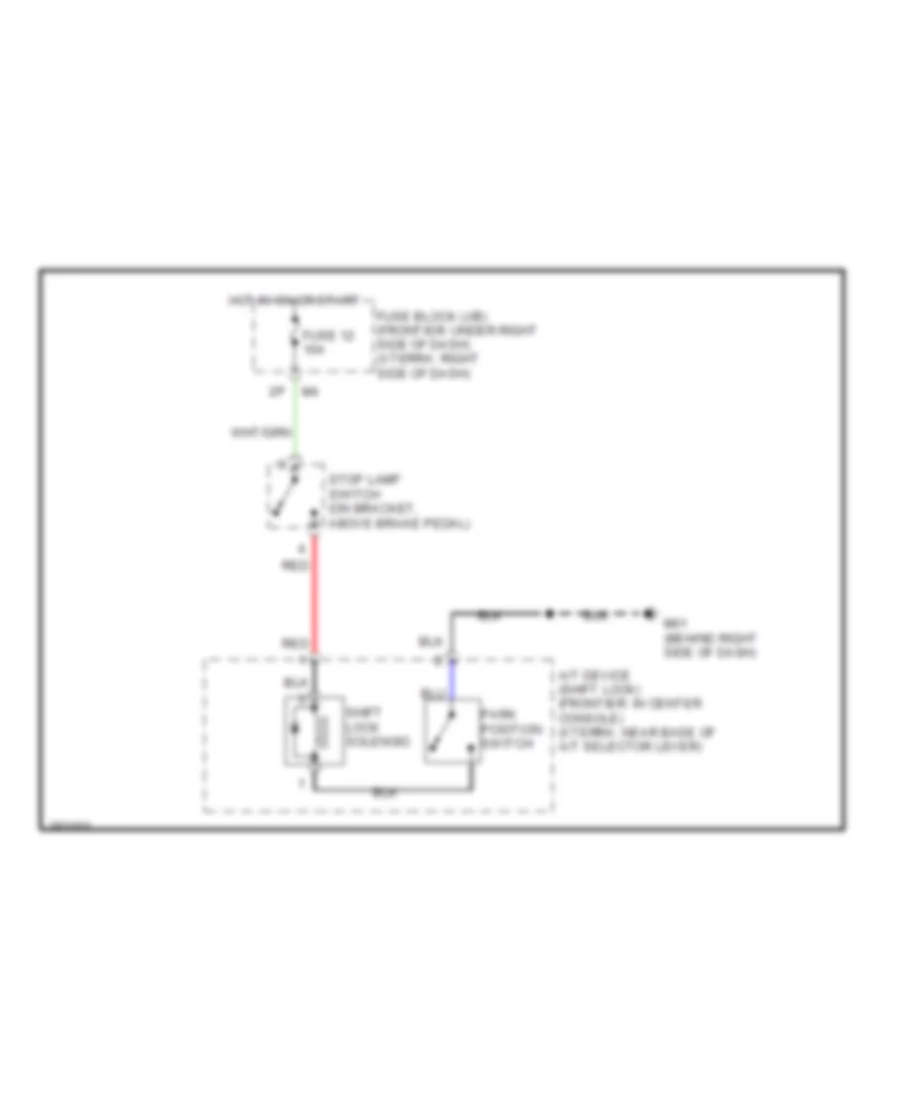 Shift Interlock Wiring Diagram for Nissan Xterra X 2007