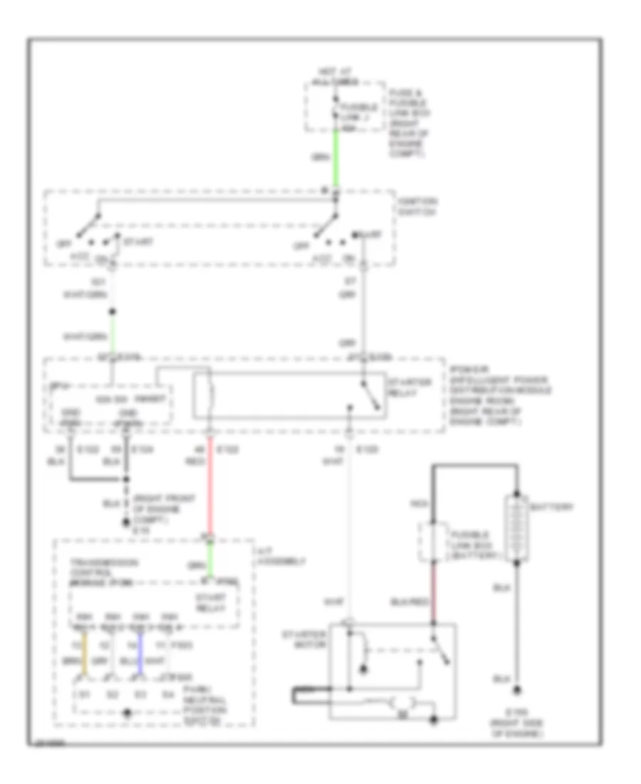 Starting Wiring Diagram, AT for Nissan Xterra X 2007