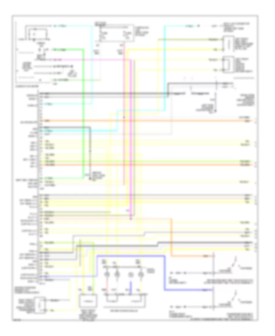 Supplemental Restraints Wiring Diagram 1 of 2 for Nissan Xterra X 2007