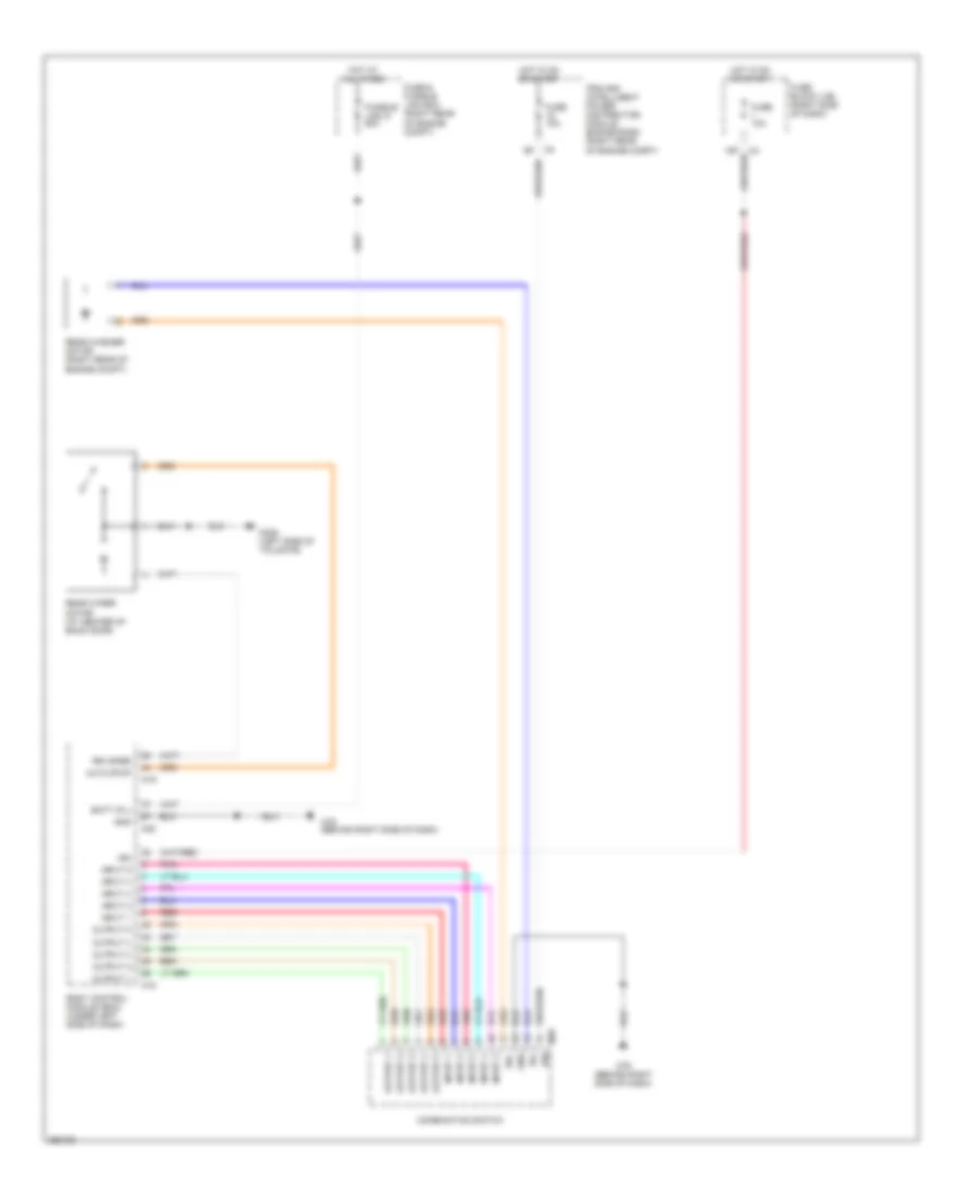 Электросхема заднего стеклоочистителя дворника и омывателя для Nissan Xterra X 2007
