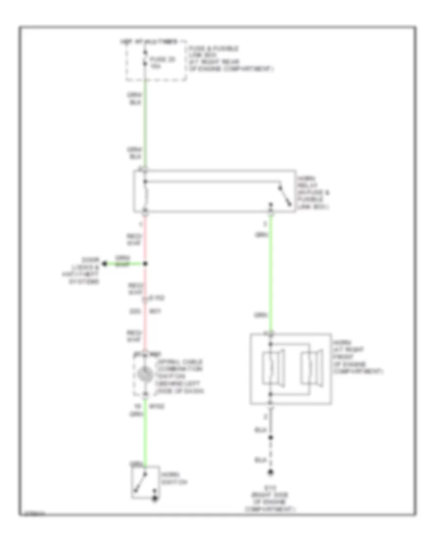 Horn Wiring Diagram for Nissan Armada Platinum 2012