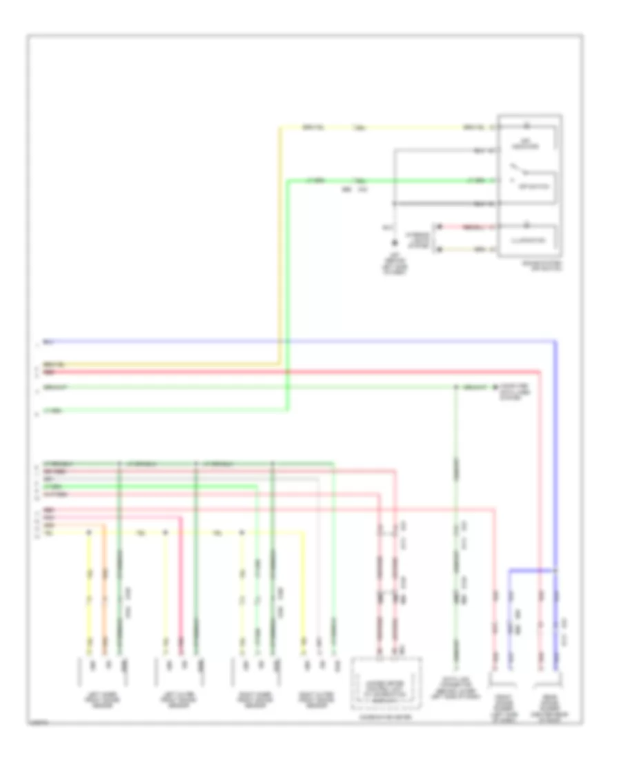 Front  Rear Sonar Wiring Diagram (2 of 2) for Nissan Armada Platinum 2012