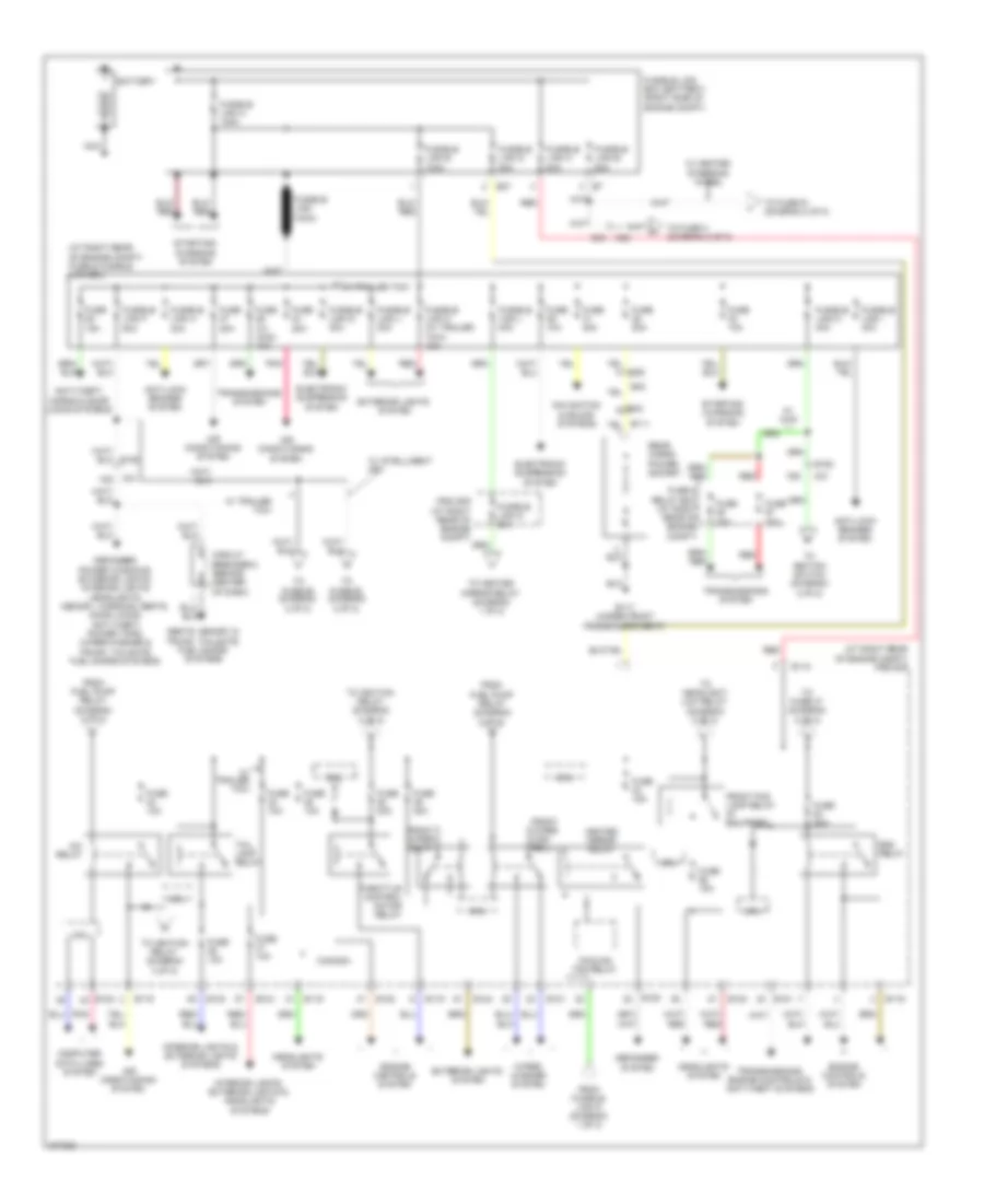 Power Distribution Wiring Diagram 1 of 2 for Nissan Armada Platinum 2012