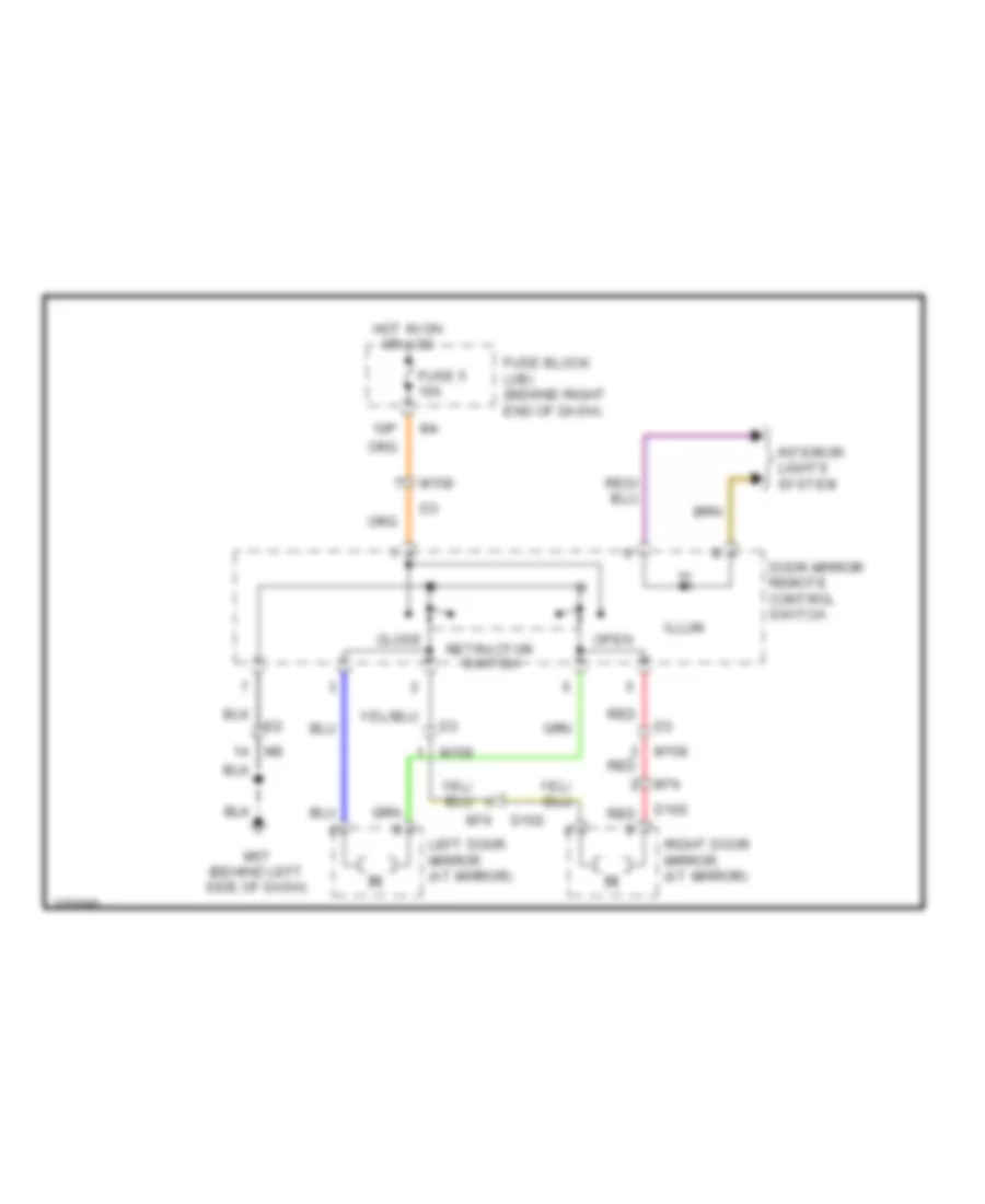 Fold back Mirrors Wiring Diagram for Nissan Armada Platinum 2012