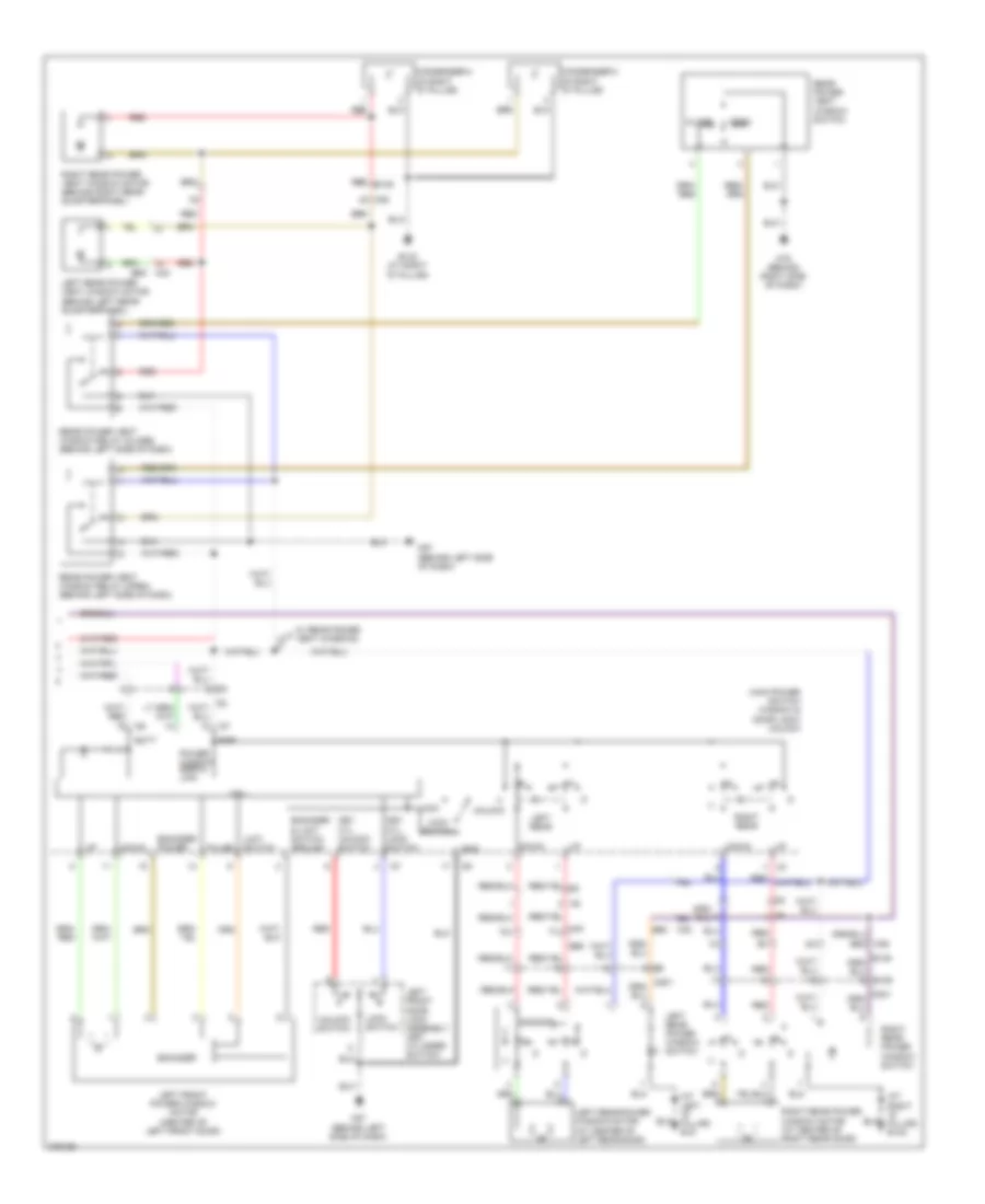 Power Windows Wiring Diagram 2 of 2 for Nissan Armada Platinum 2012