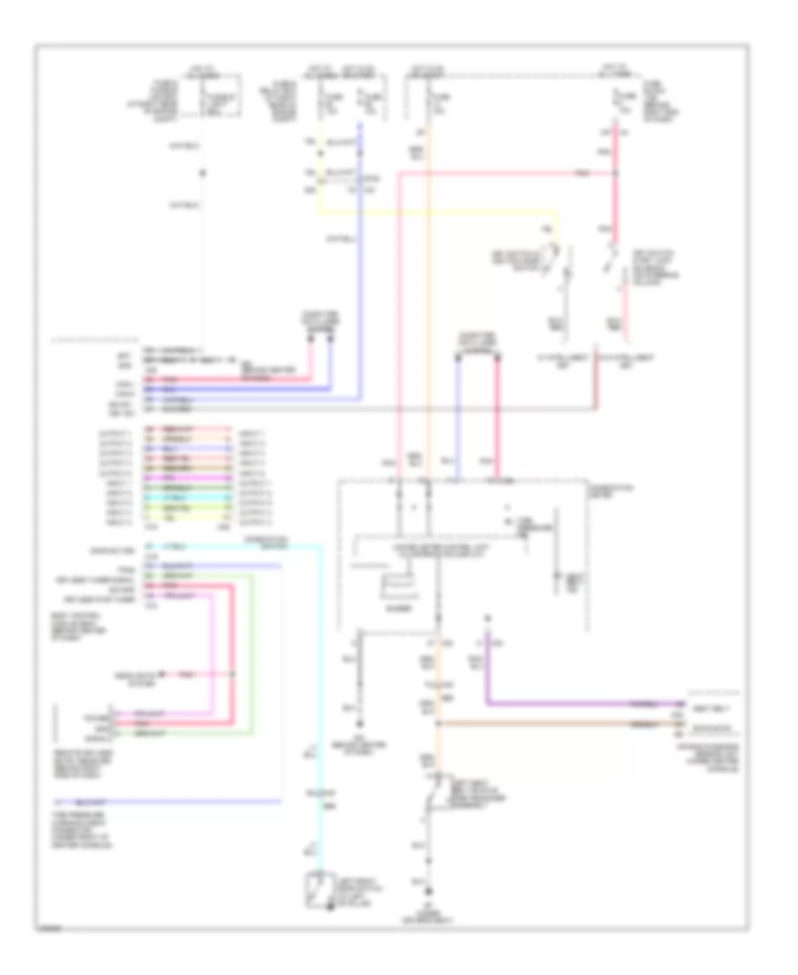 Warning Systems Wiring Diagram for Nissan Armada Platinum 2012