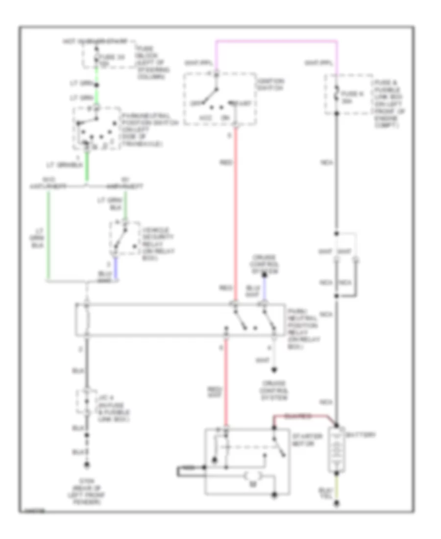 Starting Wiring Diagram for Nissan Quest SE 2001