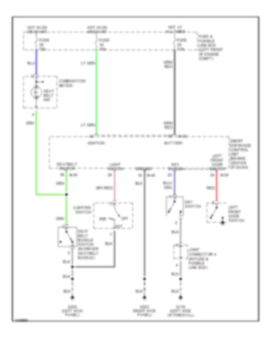 Warning System Wiring Diagrams for Nissan Quest SE 2001